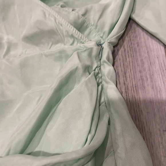 Zara Light GreenShort Wrap Jumpsuit - Picture 10 of 13